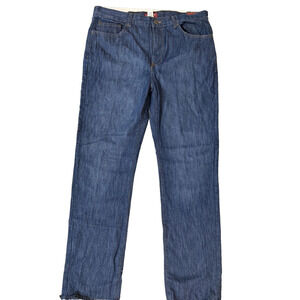 Chaps Jeans Mens 36x34 Blue Straight Leg Denim 5 Pocket Zip Y2K Deadstock NWT